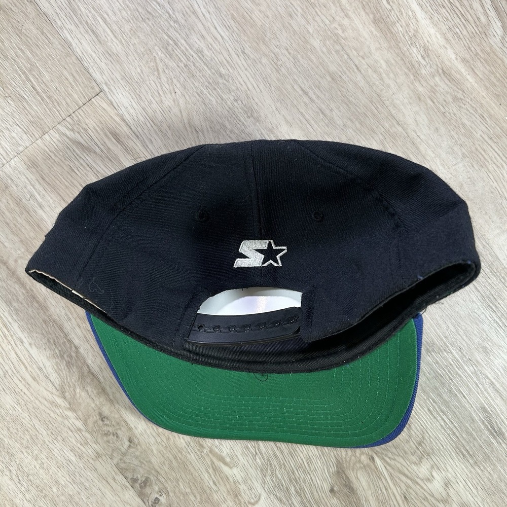 VTG Starter Tampa Bay Lightning Snapback Hat NHL Hockey Tailsweep Black Wool Cap - Picture 10 of 10